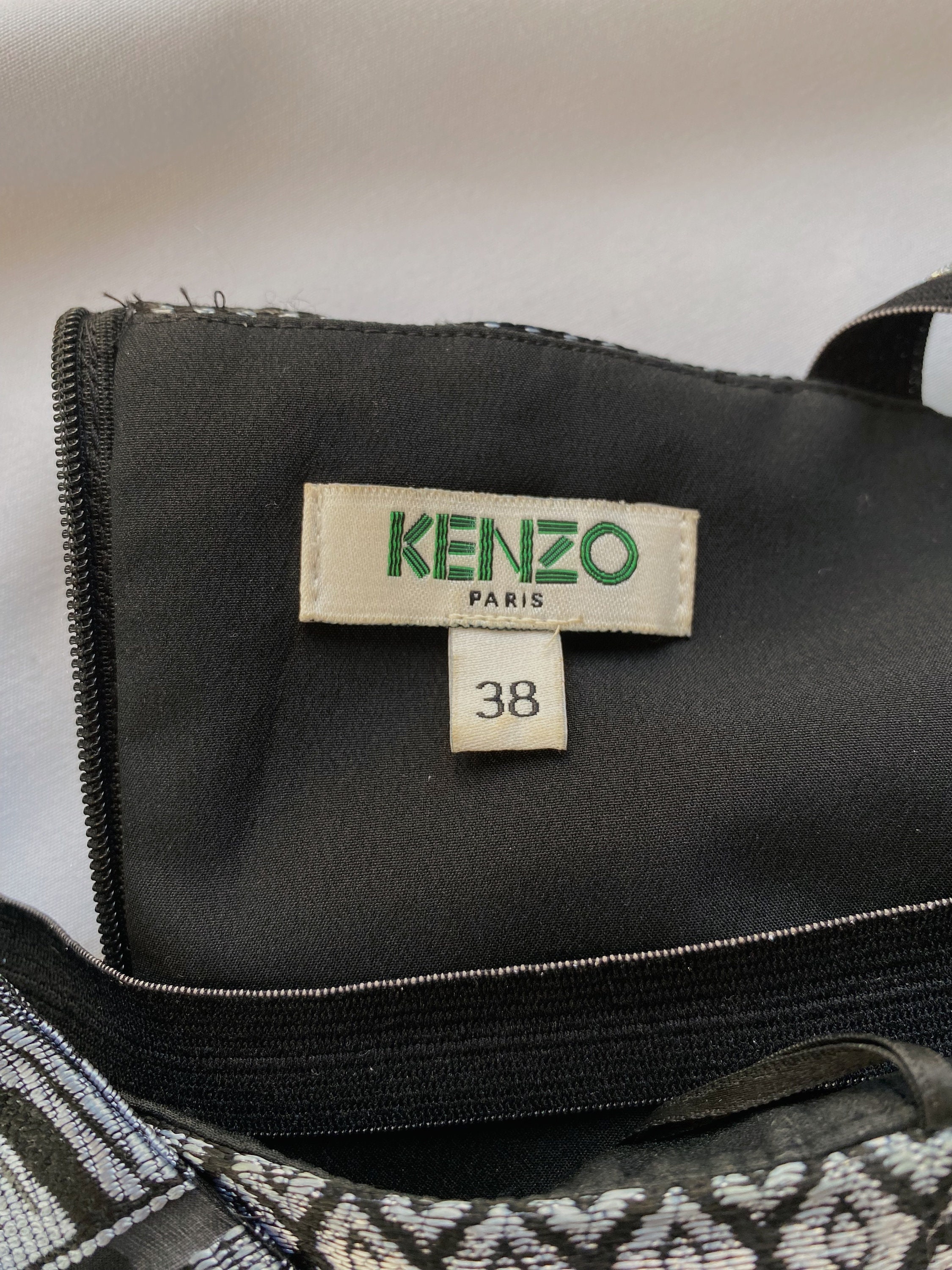 Y2K 00s Vintage KENZO Rare and Iconic Egyptian Motif Silk
