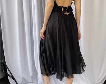 XS/S Size Vintage VERSACE Jeans Couture Pure SILK Chiffon