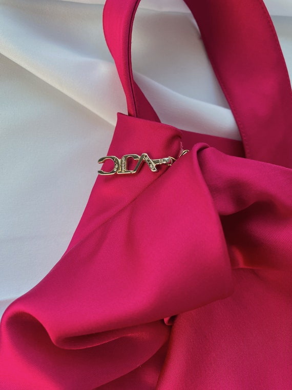 Y2K Vintage VERSACE Jeans Couture fuchsia pink mi… - image 8