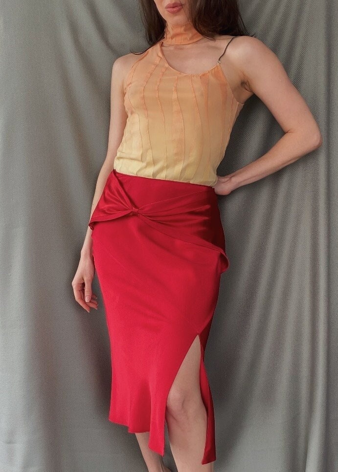 John Galliano ジョン ガリアーノ サテン スカート John galliano skirt - Etsy 日本