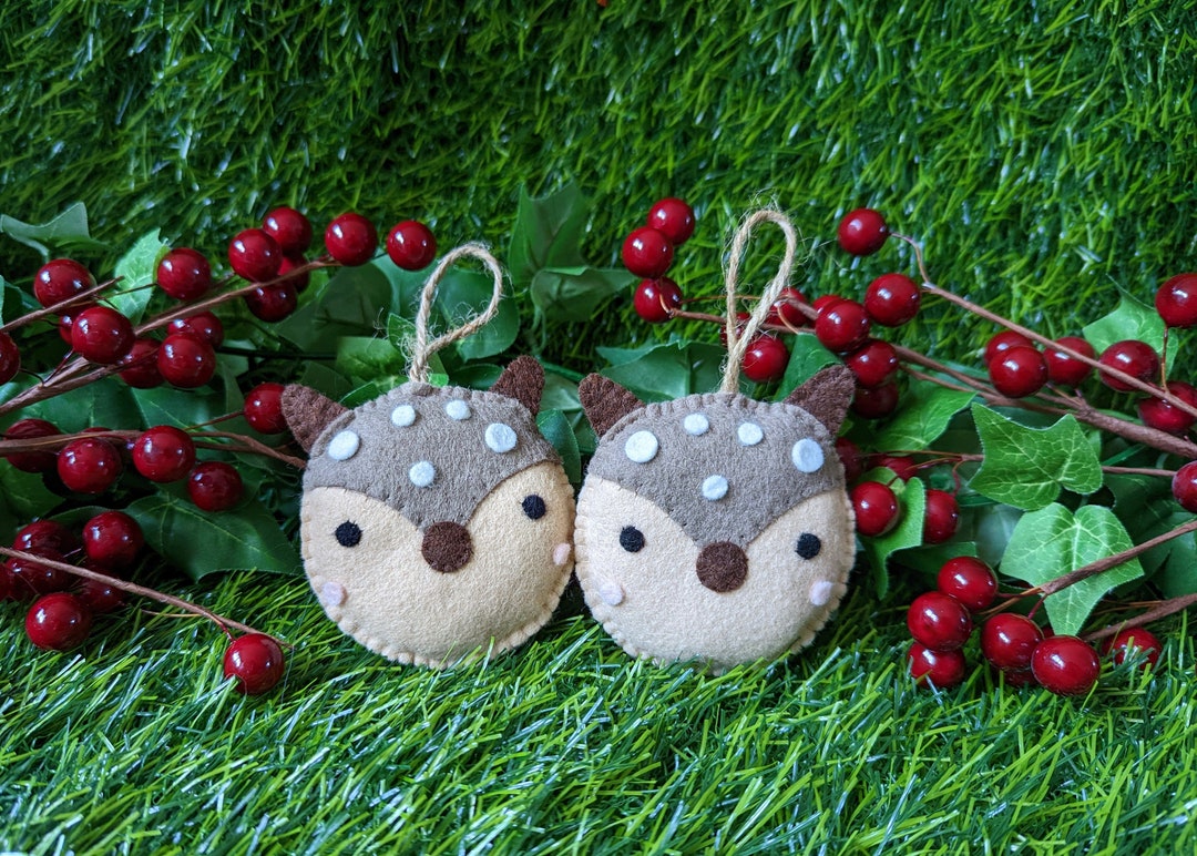 Deer Felt Deer Deer Decoration Deer Ornament Deer Decor Etsy