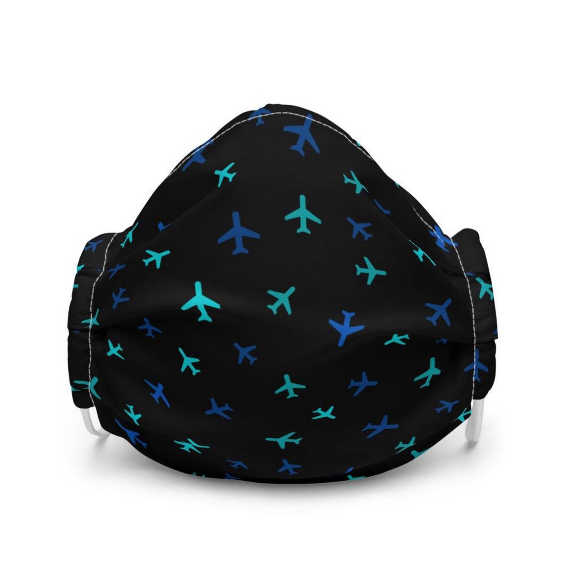 Aviation Face Mask Black Blue Airplanes Etsy