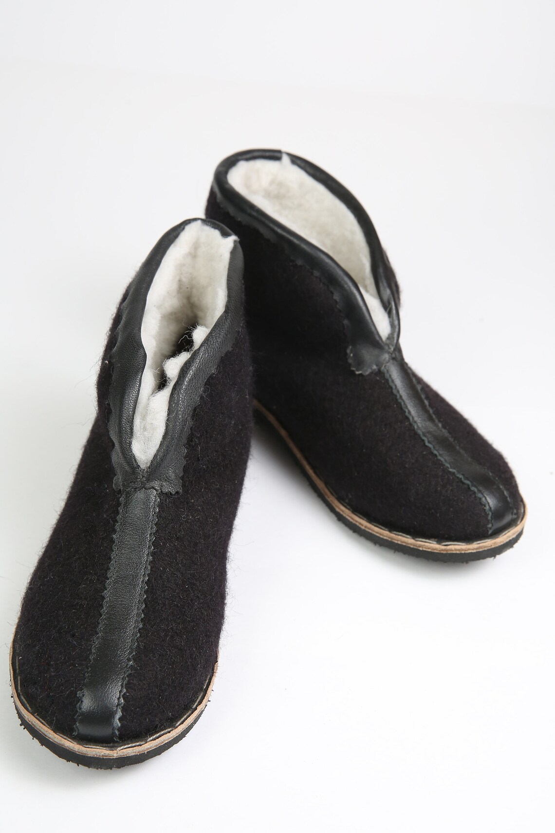 Women House Wool Slippers Gift For Grandma Women Felted Clogs Etsy