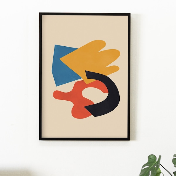 Abstract Printable Wall Art Contemporary Art Modern Aesthetic Print Geometric Wall Art Minimalist Poster Instant Download