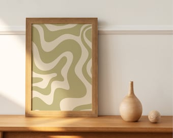 Neutral Wall Art Print, Mid Century Modern Downloadable Art Print, Modern Art, Boho Wall Art, Abstract Art Print, Boho Printable Wall Art