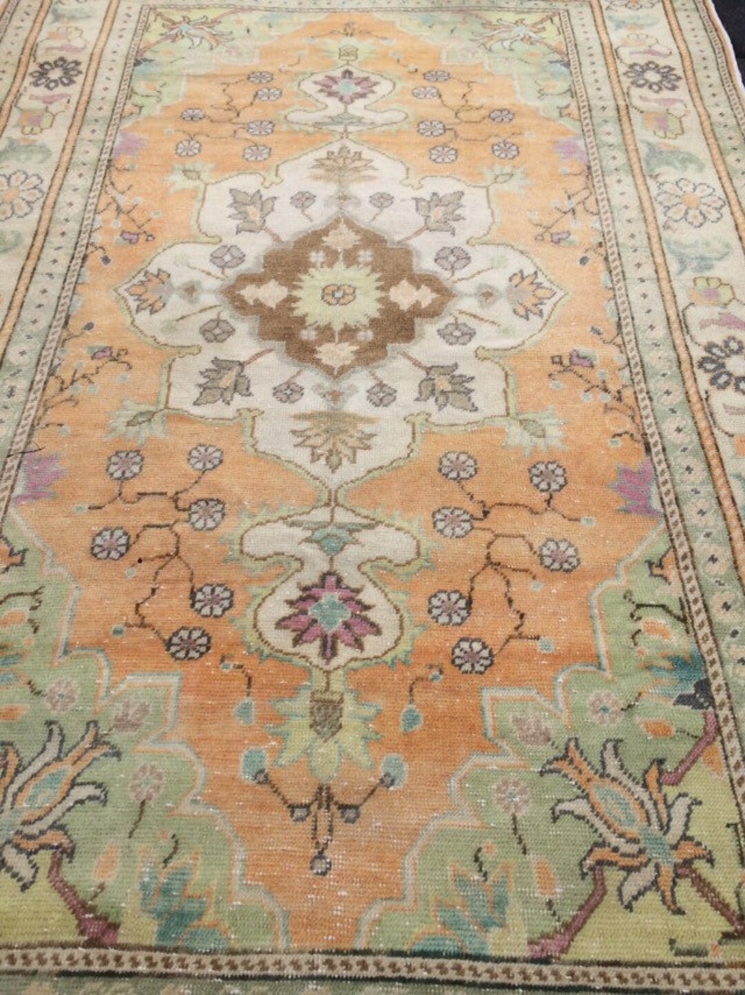 Light Green Rug 59 X 38 Ft Turkish Rug Runner Vıntage Rug Etsy UK