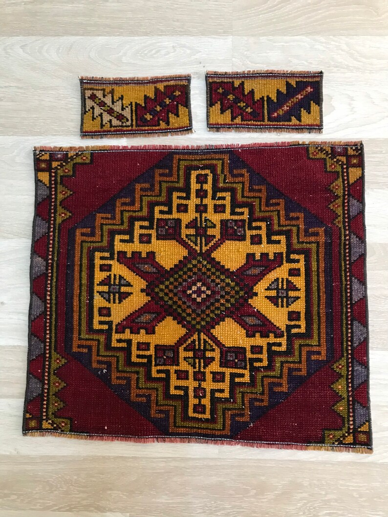 Door mat 2,0 x 1,8 ft Turkish Rug Runner V\u0131ntage Rug Small Rug Overdyed Rug Carpet Rug Over