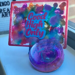 Resin Rolling Tray & Ashtray Set. Good H*gh Only