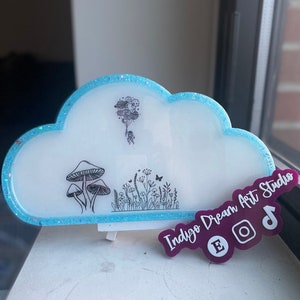 Resin cloud trinket tray