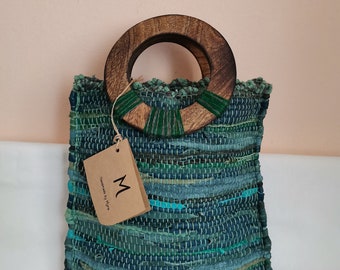 Unique Green Handmade Leather Bag