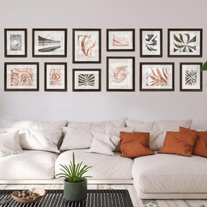 Molduras personalizadas para cartão-papel - Conjunto de molduras de madeira - Colagem de fotos - Decoração de parede de galeria rústica - Presente de aniversário para a família - Presente de inauguração de casa