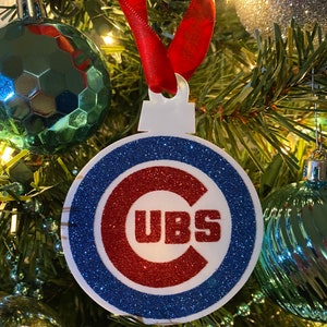 Chicago Cubs Ornament, Cubbies baseball