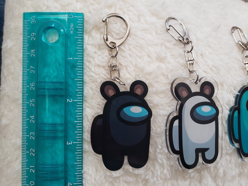 Among Us Ears /& Dum Acrylic Keychain Keyring