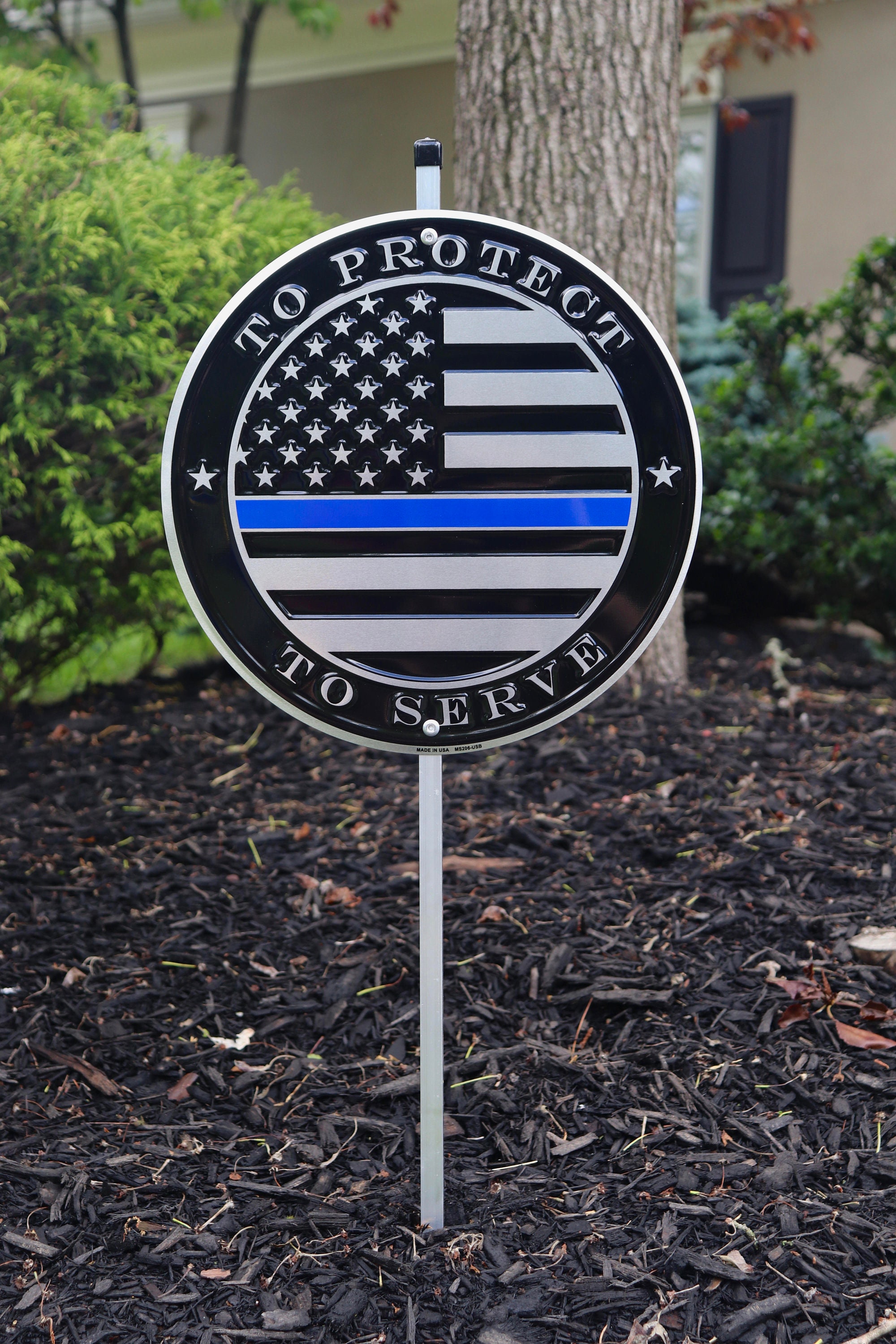 Police Support Aluminum Yard Sign Etsy