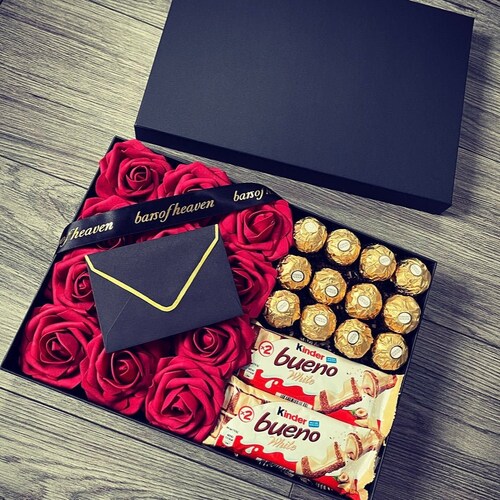 Luxury Rose Box Gift Hamper Home Decor Flower Arrangement Etsy UK