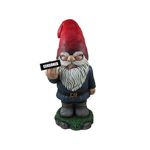 grumpy dwarf garden gnome