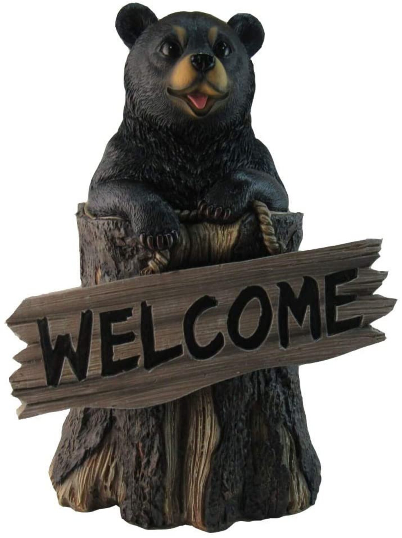 Black Bear Sign Statue Figurine 14 Porch Patio Etsy