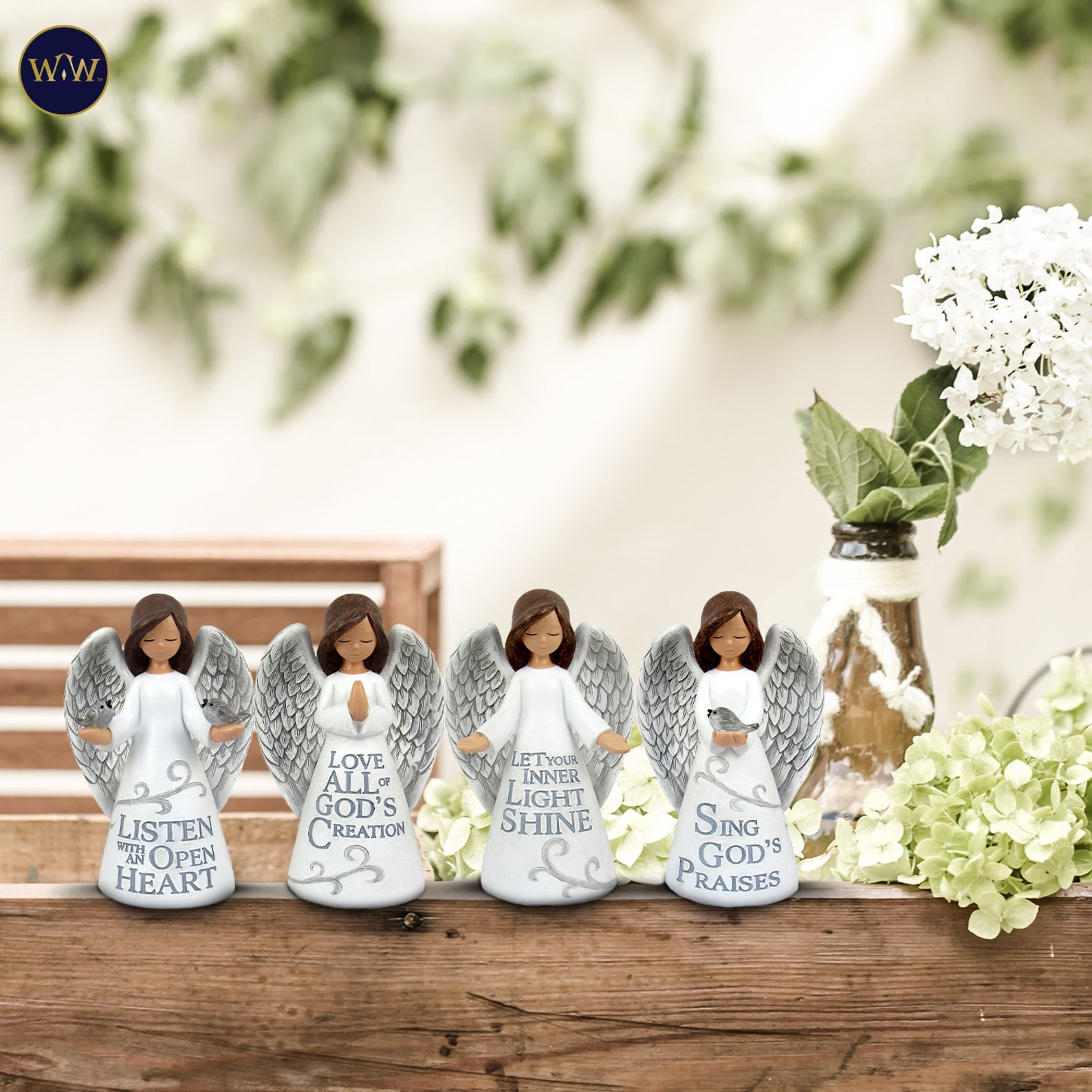 4pc Mini Guardian Angel Figurines Messengers of Faith Divine Etsy