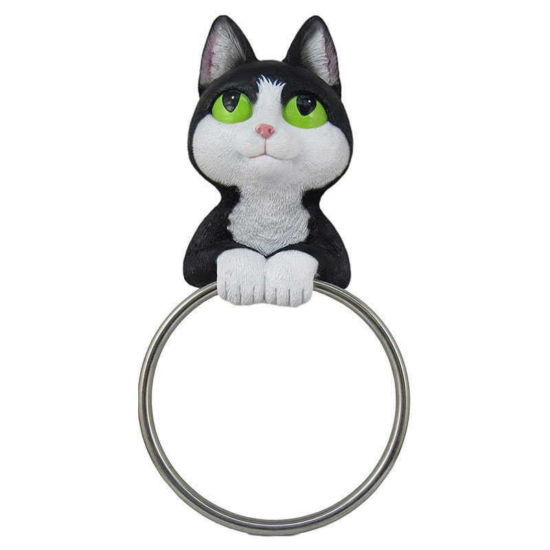 Sir Mitten's Cat Towel Holder Cat Home Decor Bathroom Etsy