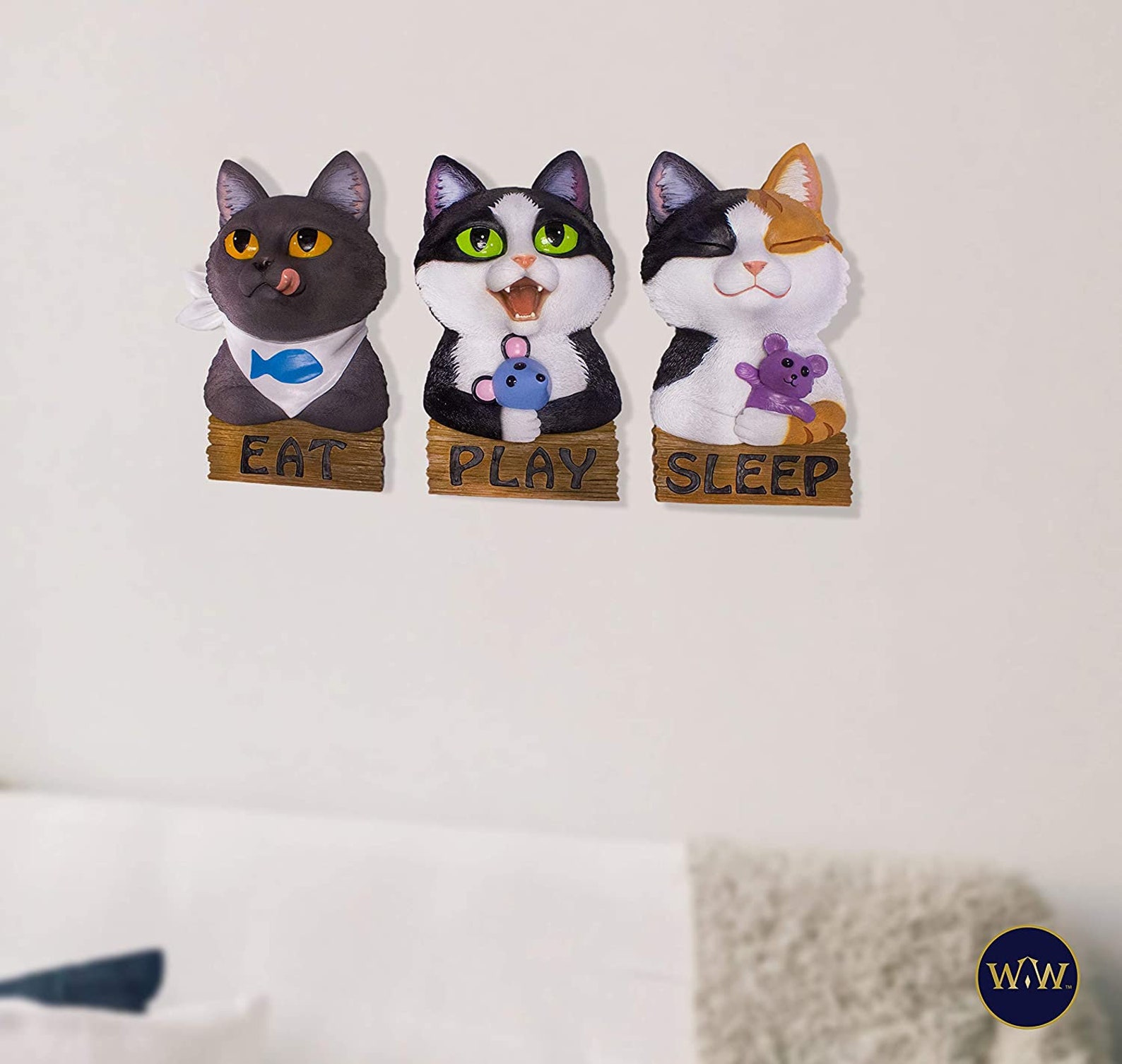 Kitty Cat Wall Sculpture 10 Feline Home Decor Sign Etsy