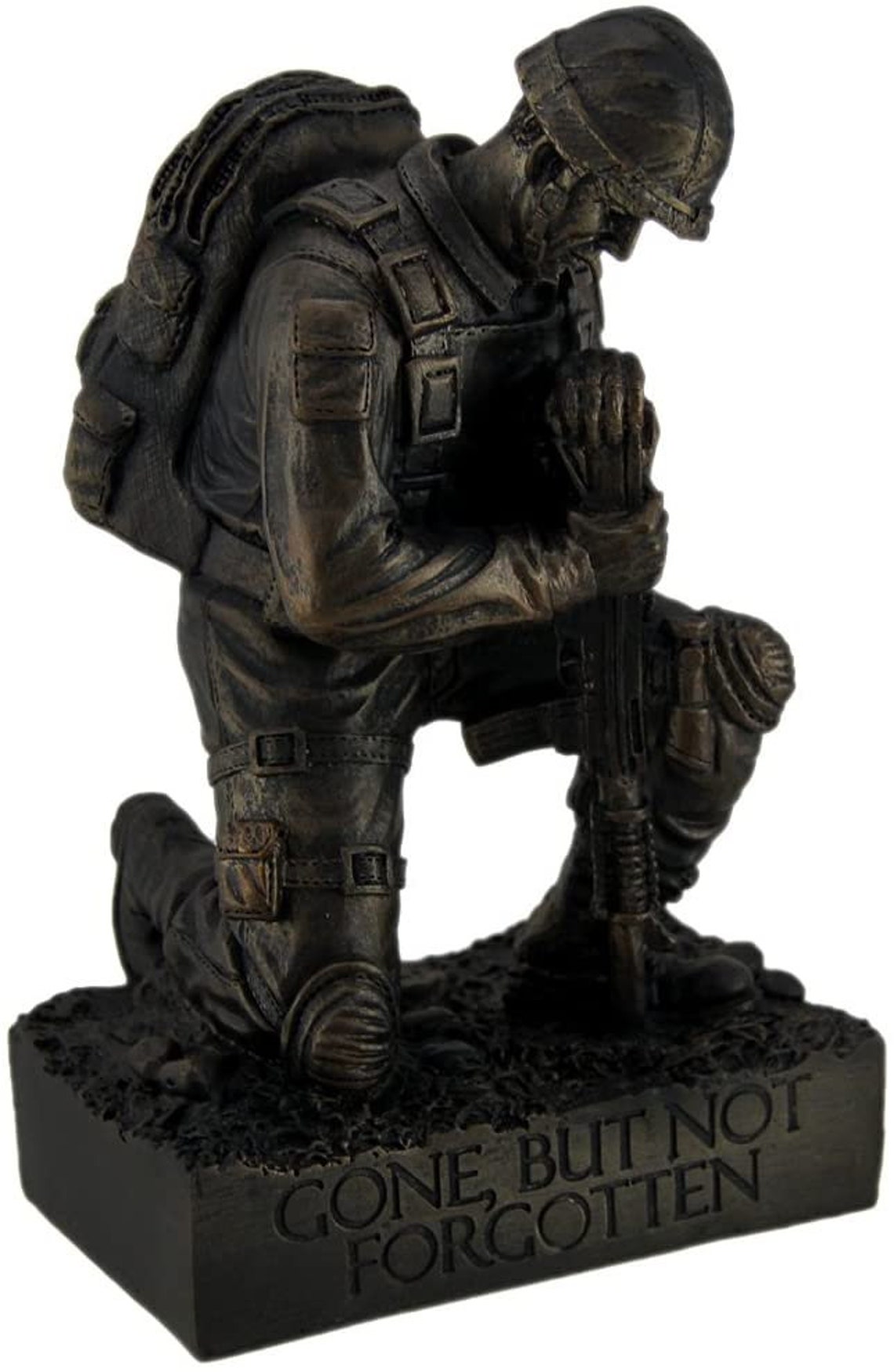 Silent Salute Kneeling Soldier Statue Veterans Tribute Etsy