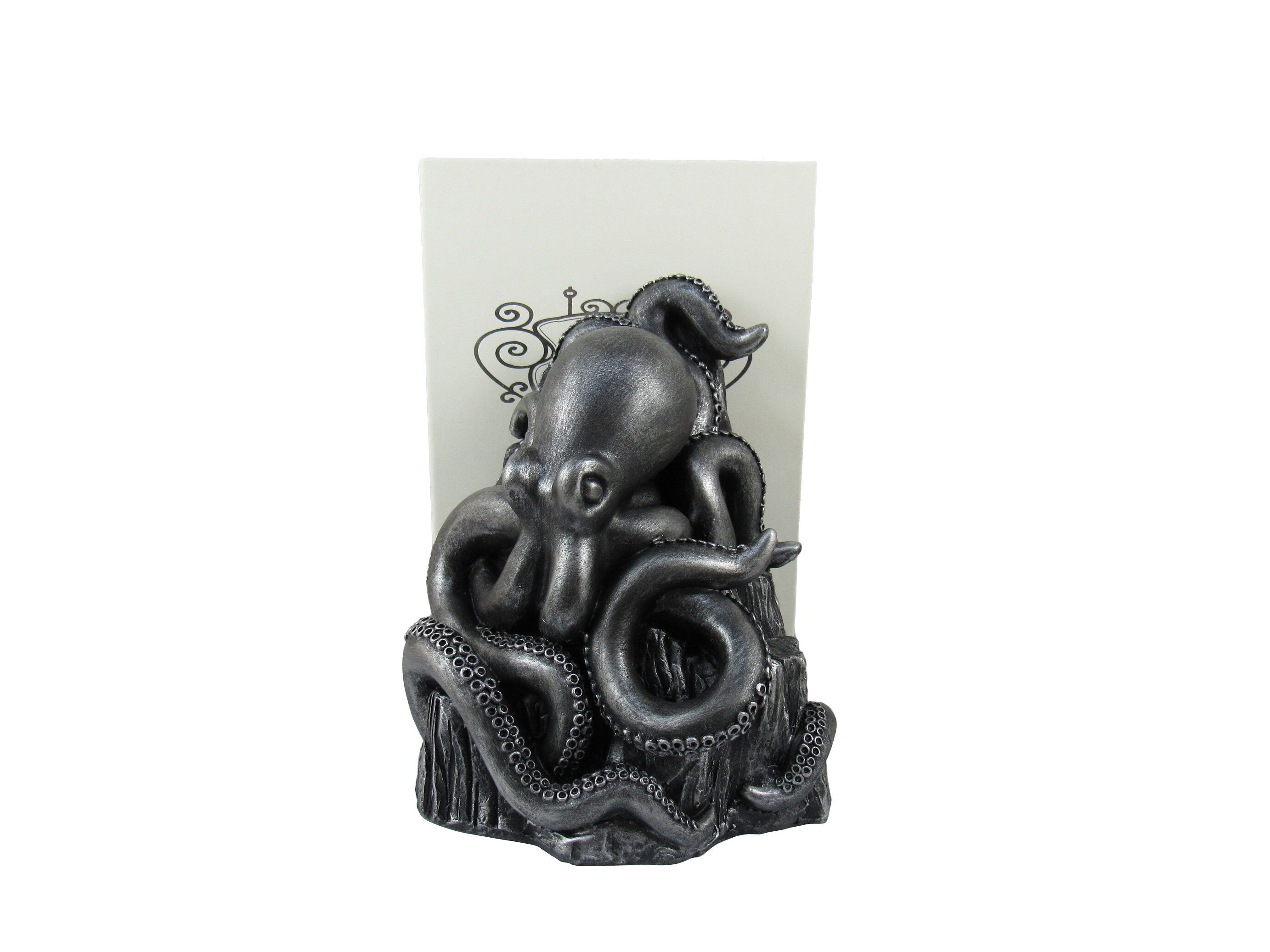 World of Wonders Octopus Decorative Bookend Antique Pewter Etsy
