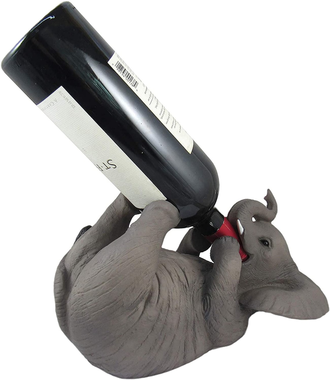 Playful Elephant Wine Bottle Holder Kitchen Bar Animal Etsy