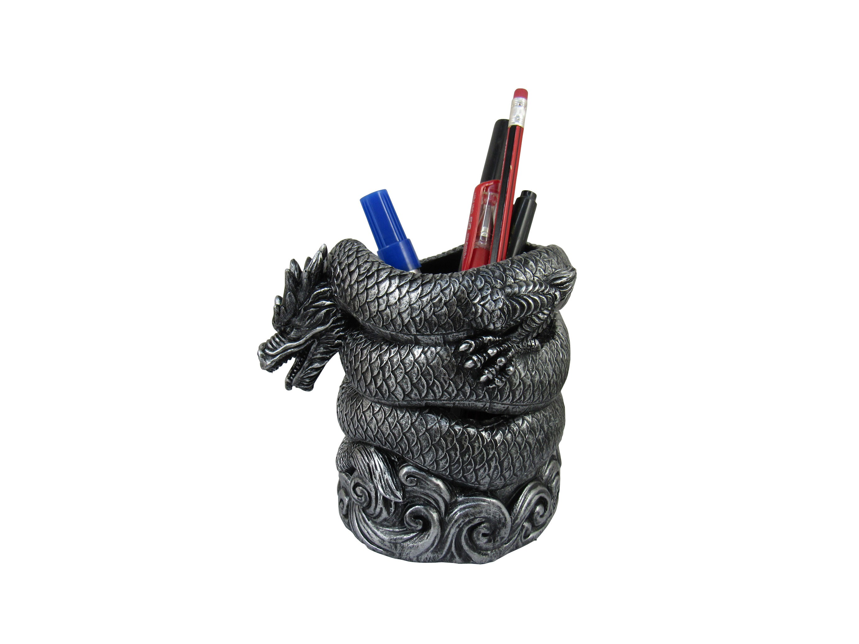 Chinese Dragon Pen Holder Black Dragon Figurine Collectible Etsy