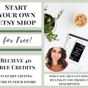 Start Your Own Etsy Shop! Get 40 Free Credits Using My Etsy Referral Link. No Purchase Necessary. Link In Description :)