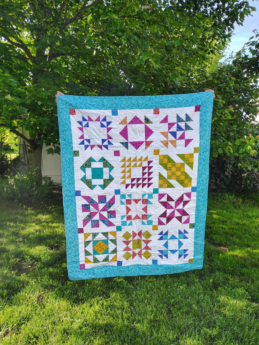 Bright Sampler Quilt - Etsy