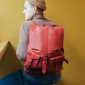 Backpack Purses, Backpack For Women, Red Leather Backpack, Rucksack, College Backpack