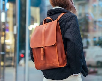 Vintage Leather Backpack | Urban Travel Bag | Laptop Rucksack | Work Backpack | Waterproof