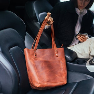 Large leather tote bag, Leather tote, Tote bag leather, Tote bag, Leather tote woman