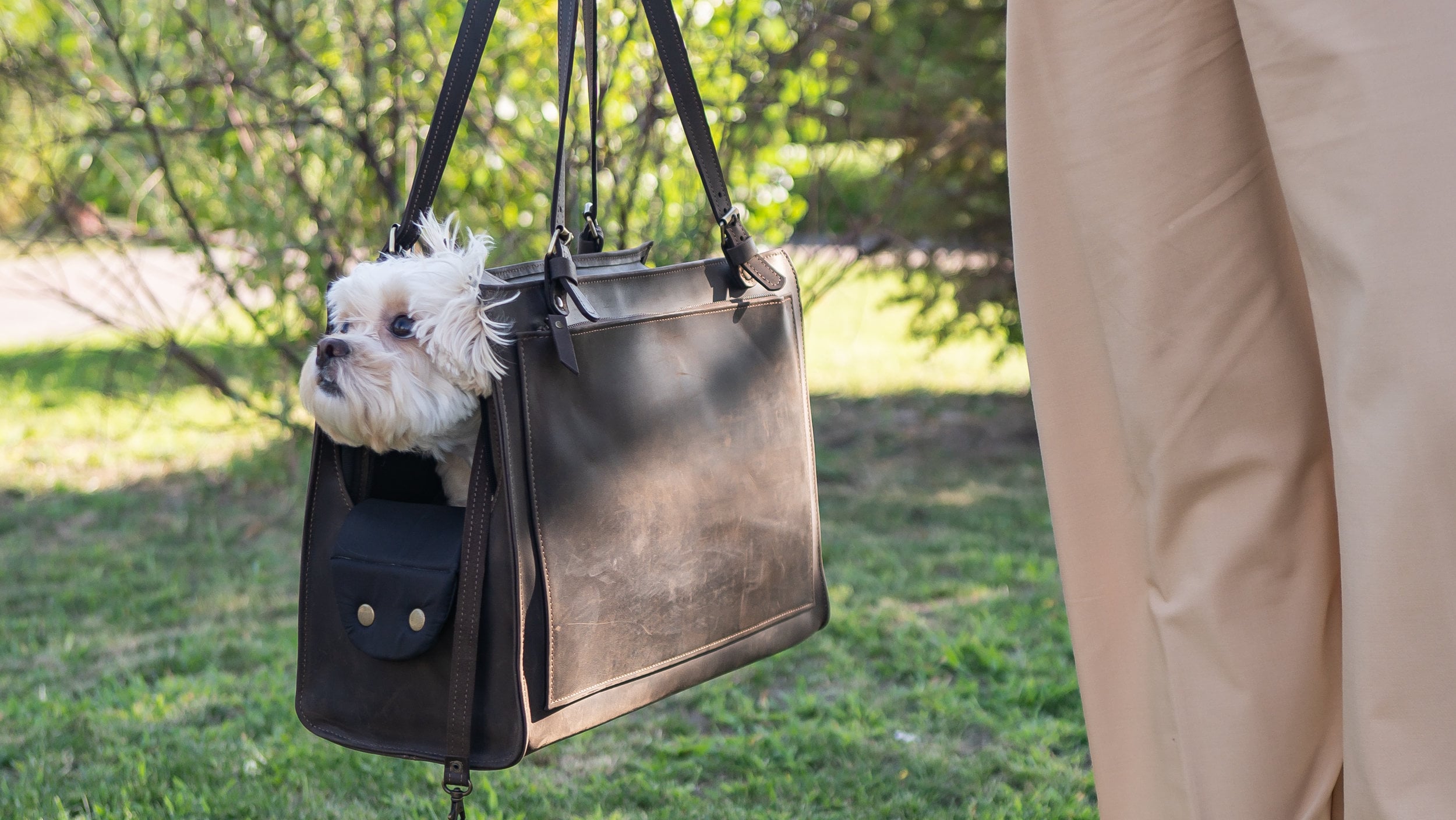 Eco Friendly Leather Pet Carrier Bag – Modern Pets