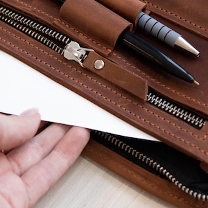 Leather padfolio with zipper, Custom portfolio with zipper, Personalized business portfolio, Zippered portfolio, Business gifts, Vegan leather, Office organizer, Zippered portfolio, Leather portfolio,Business portfolio,Mens portfolio,Zipper portfolio