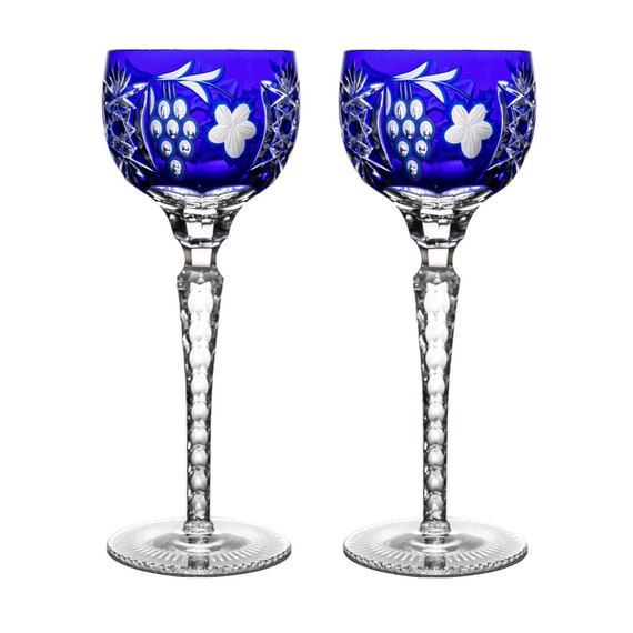 Castille Light Blue Small Wine Glass - Ajka Crystal
