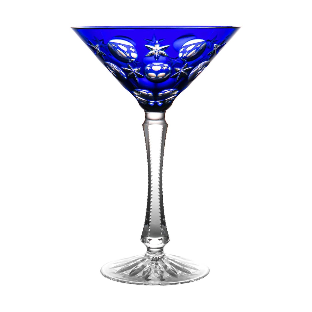 Fabergé Na Zdorovye Blue Martini Glass Etsy