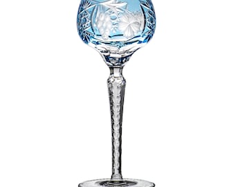 Ajka Crystal - Marsala Light Blue Large Wine Glass