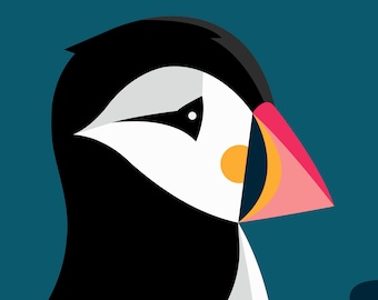 Puffin minimal vector illustration