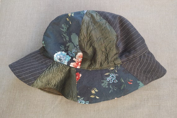 Upcycled Floral Bucket Hat - Patchwork Sun Hat, 22 Inch - Etsy display picture 1