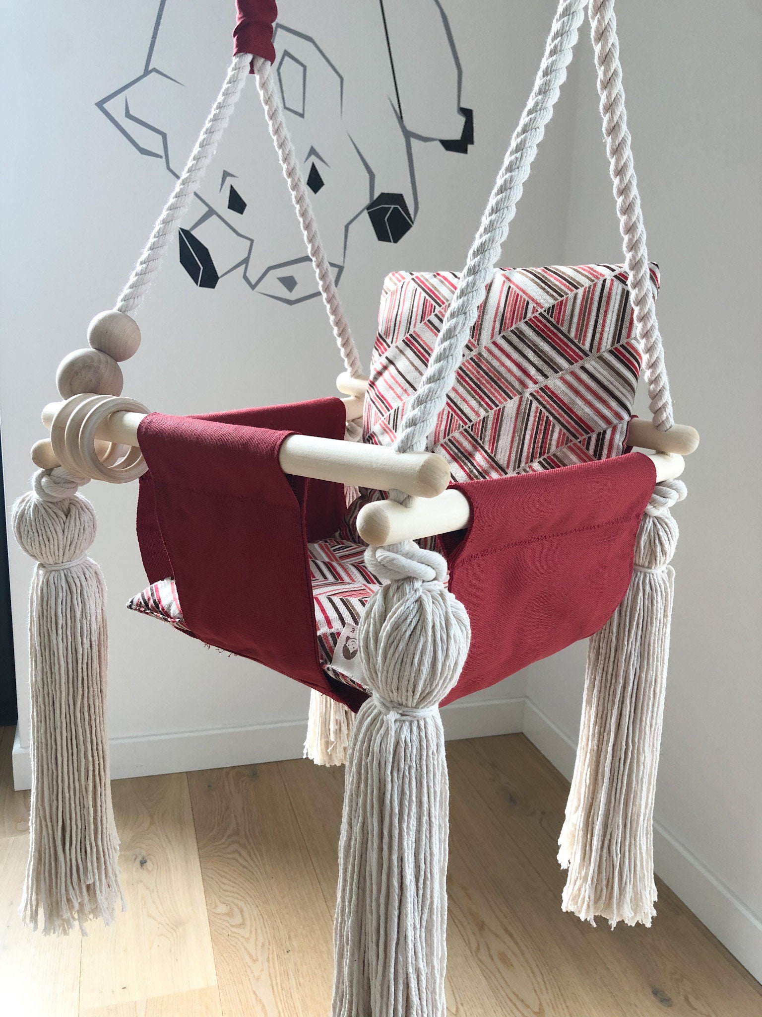 Baby Swing Indoor Swing First Birthday Giftbaby Toysmodern Etsy