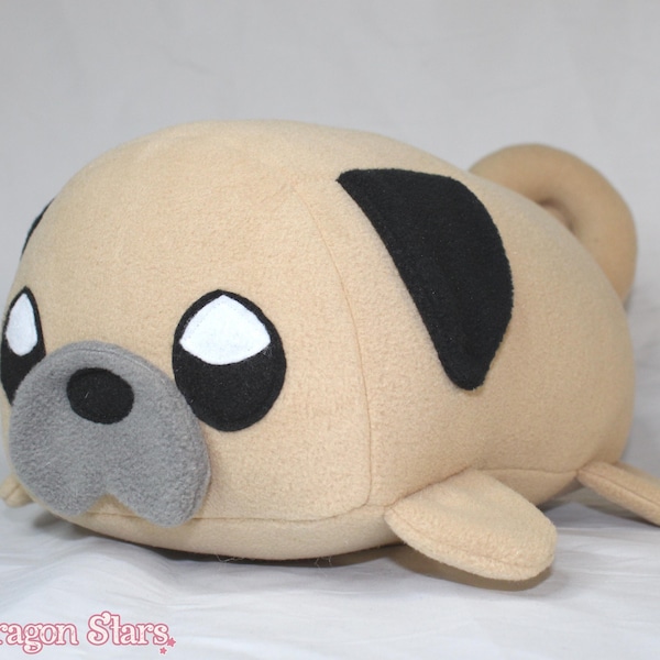 Old Pug Plushie - Soft Cuddly Puppy Plush - Ready to Ship! - Pug Stuffed Animal - Gifts for Pug Lovers & Owners - Dog Plushies - Kawaii Pug
