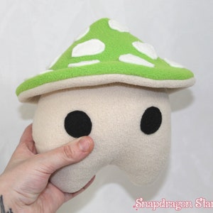 Mushroom plushie - Bright Green - mushroom guy - cottagecore plush - Kawaii Mushroom - Small Plush - Amanita mushroom - Small plushie
