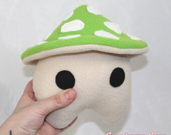 Mushroom plushie - Bright Green - mushroom guy - cottagecore plush - Kawaii Mushroom - Small Plush - Amanita mushroom - Small plushie