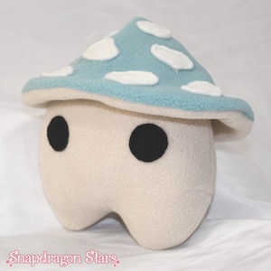 Mushroom plushie - Blue - mushroom guy - cottagecore plush - Kawaii Mushroom - Small Plush - Forest Creature Plush  - Mushroom Art Doll
