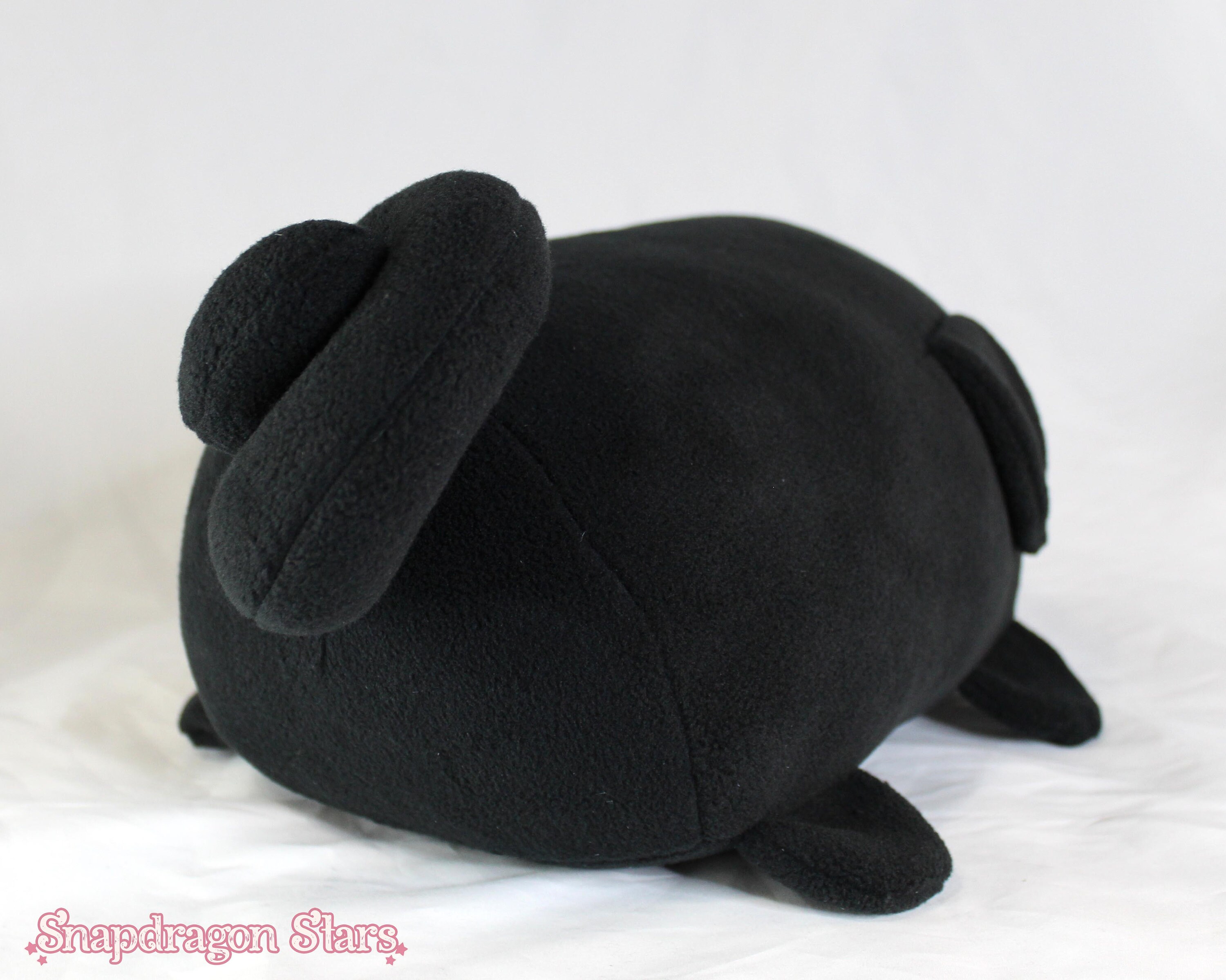 Black pug stuffed animal toy hot sale