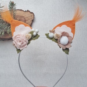 Squirrel Headband, Squirrel Costume, Halloween Costume, Forest costume for kids and adults, Baby Woodland Ears, Squirrel ears