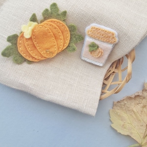 Pumpkin Baby Headband, Pumpkin Hair Clip, Orange Pumpkin Halloween, Pumpkin Felt Brooch, Pumpkin Latte Hair Clip, Pumpkin Hair Accessories