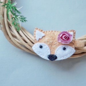 Fox hair clips, Fox costume accessories, Animal birthday party, Birthday gift girls, Woodland animal, Baby Hair Clip, Orange fox hair clip