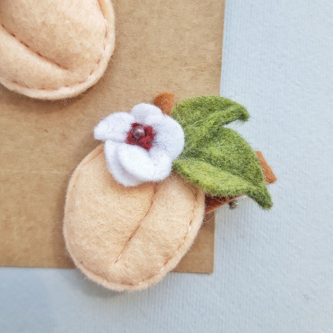 Peach Hair Clip Fruit Hair Clip Apricot Hair Clip Summer Etsy
